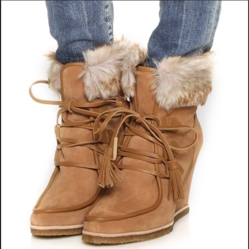 Splendid Targan Suede Wedge Boot sz 9‎